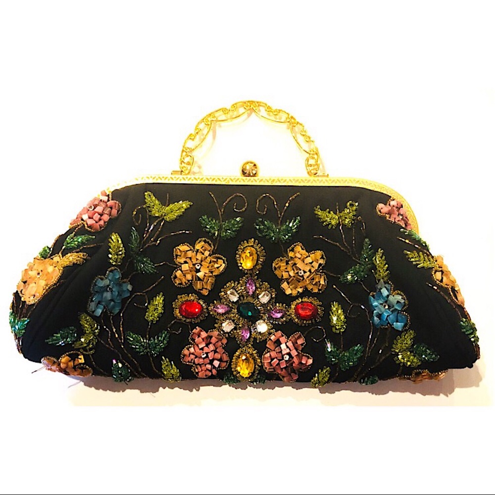 Vintage Hand-Beaded Evening Bag/Clutch